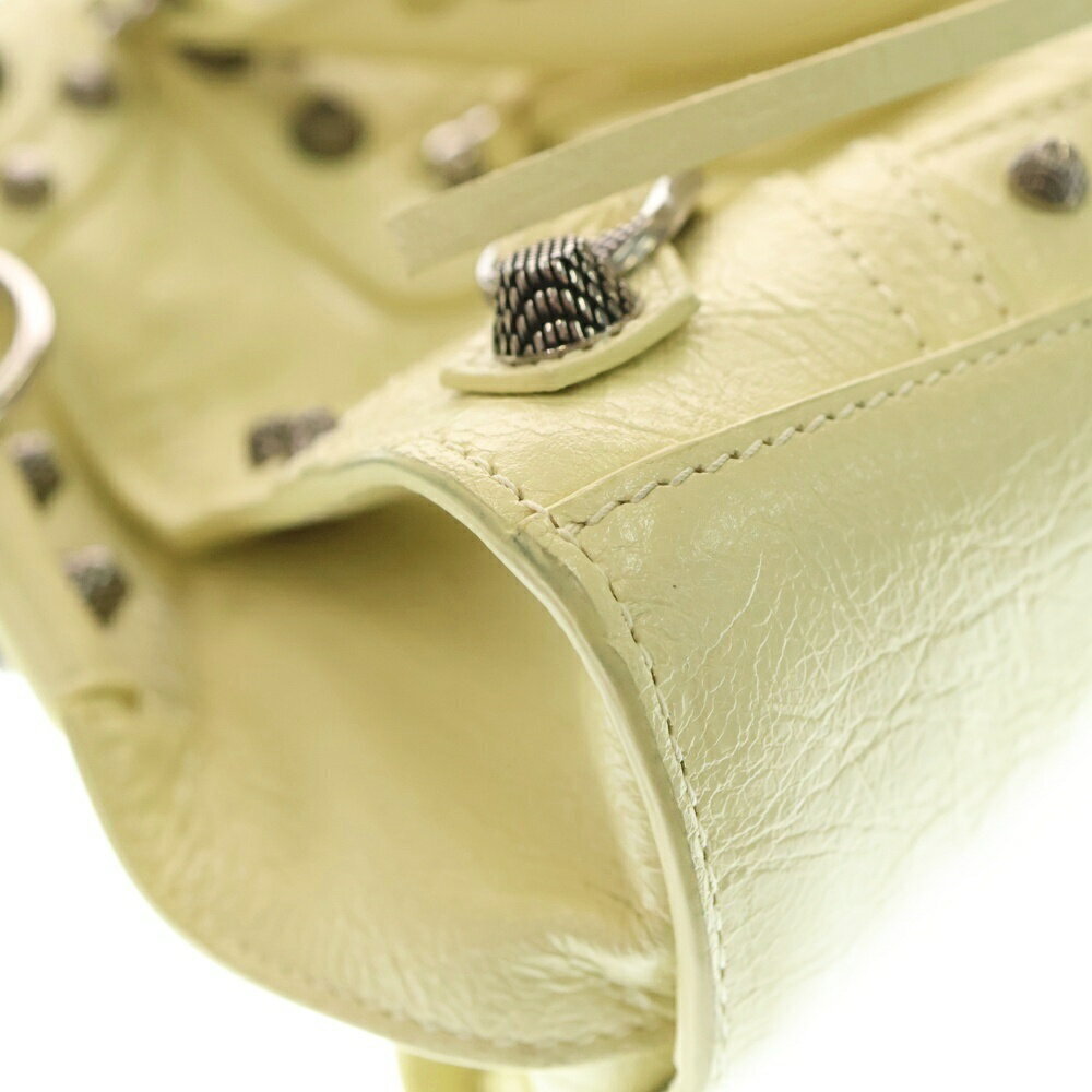 BALENCIAGA Neo Cagoule Bag Handbag Shoulder Yellow Leather Annex - Picture 5 of 6
